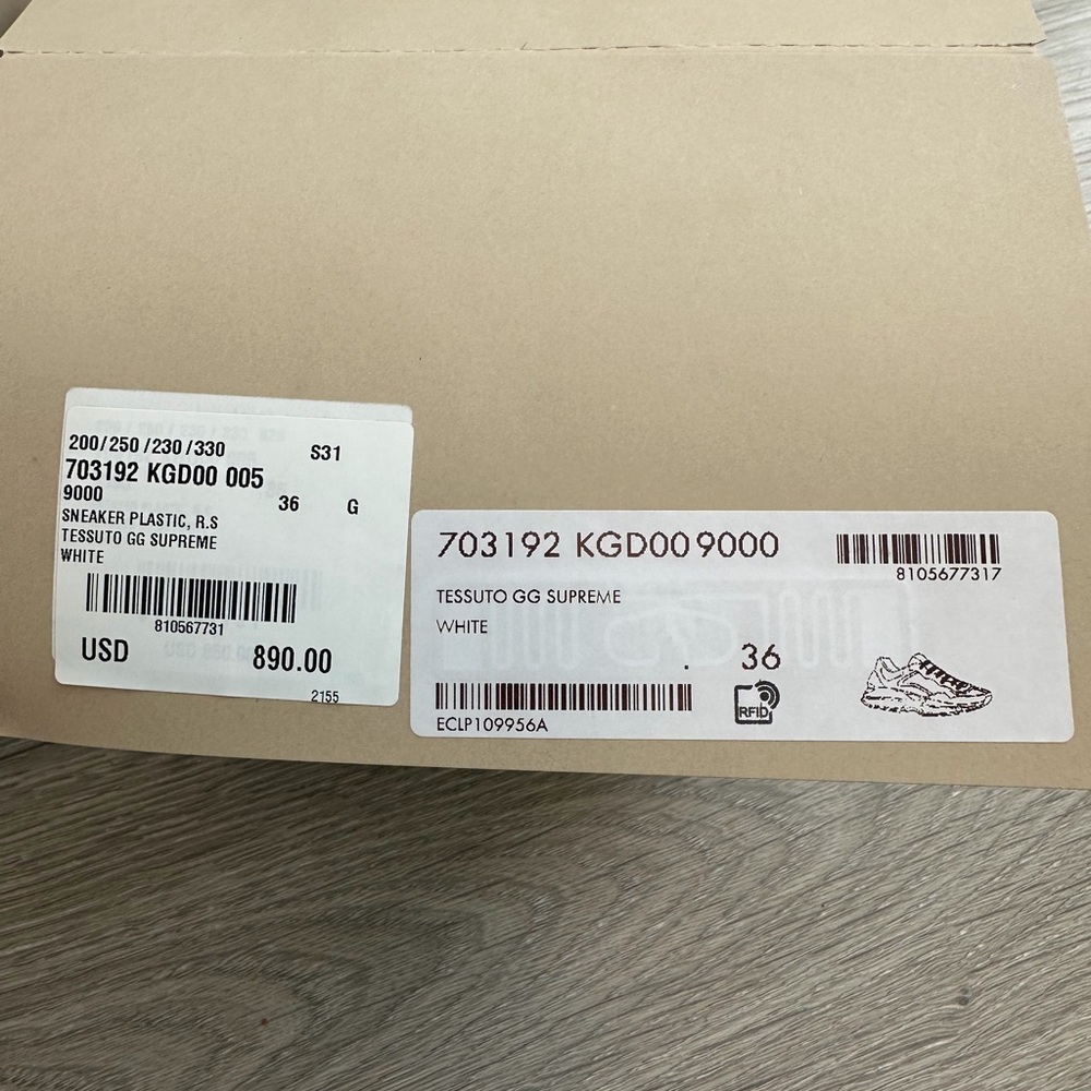 GUCCI SNEAKER- white GG Lace-Up Sneakers - Picture 5 of 10
